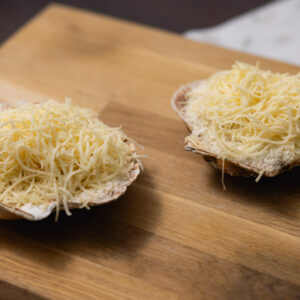 Gegratineerde sint-jacobsschelp